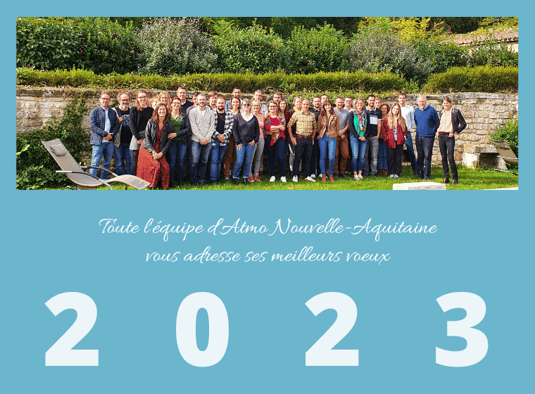 Toute l'équipe d'Atmo Nouvelle-Aquitaine vous adresse ses meilleurs voeux 2023