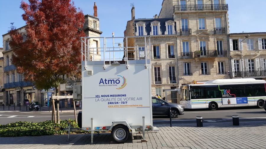 Remorque laboratoire d'Atmo Nouvelle-Aquitaine