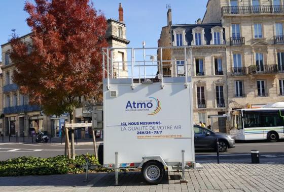 remorque laboratoire d'Atmo Nouvelle-Aquitaine