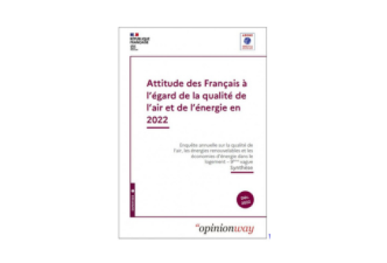 Baromètre ADEME 2022 qualité air et énergies