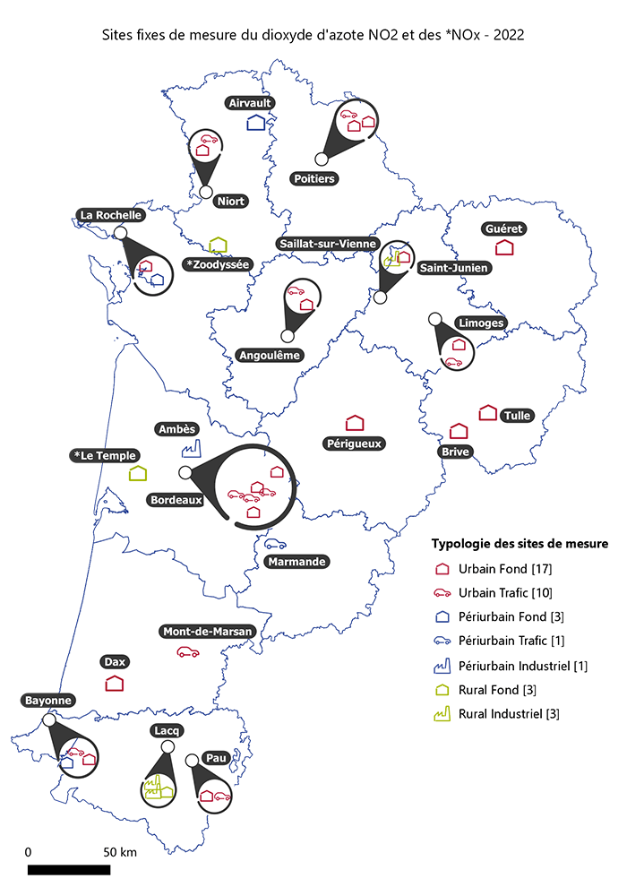 La surveillance des oxydes d'azote en Nouvelle-Aquitaine