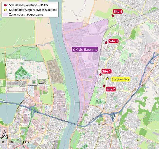 Localisation des sites de mesures