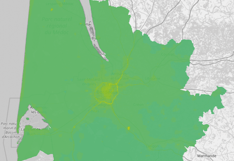 Atmo Nouvelle-Aquitaine publie les nouvelles cartes de la qualité de l’air 2024