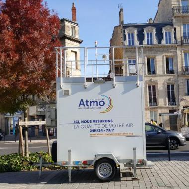 remorque laboratoire d'Atmo Nouvelle-Aquitaine