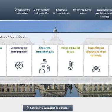 Plate-forme open data d'Atmo Nouvelle-Aquitaine