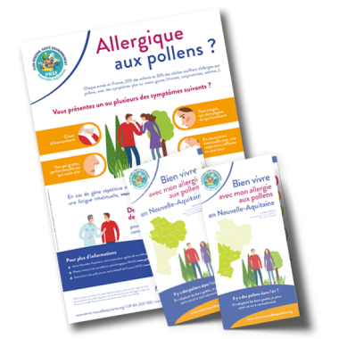 Affiche - dépliants "Bien vivre avec mon allergie aux pollens"